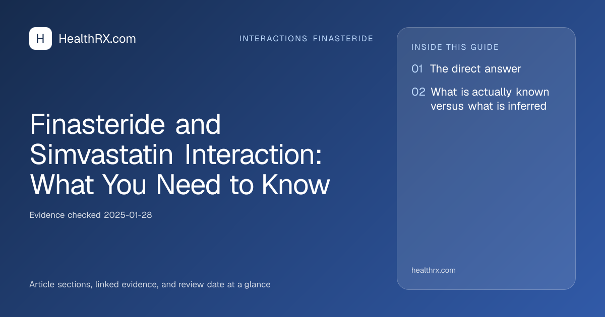 Evidence overview for interactions finasteride: Finasteride and Simvastatin Interaction: What You Need to Know