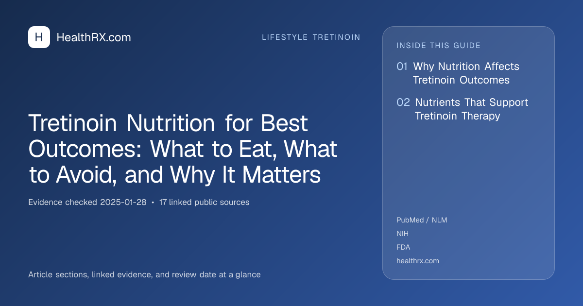 Evidence overview for lifestyle tretinoin: Tretinoin Nutrition for Best Outcomes: What to Eat, What to Avoid, and Why It Matters