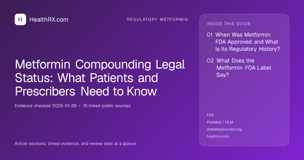 Evidence overview for Metformin Compounding Legal Status: What Patients and Prescribers Need to Know