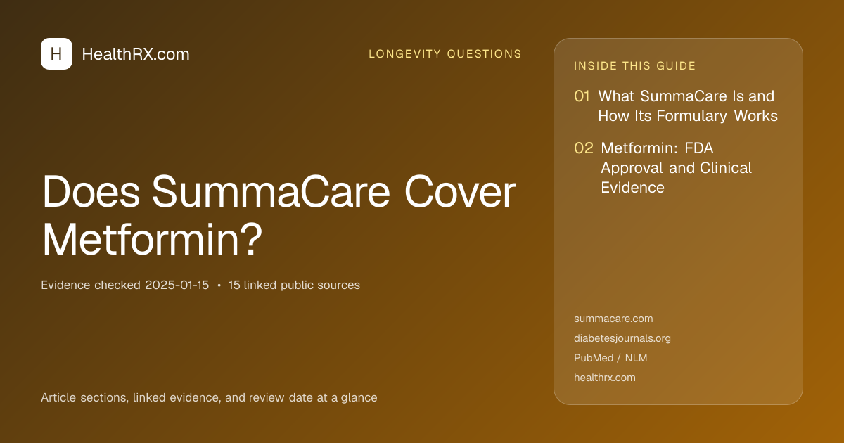 Evidence overview for Does SummaCare Cover Metformin?