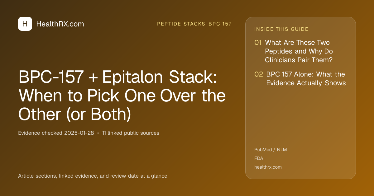Evidence overview for BPC-157 + Epitalon Stack: When to Pick One Over the Other (or Both)