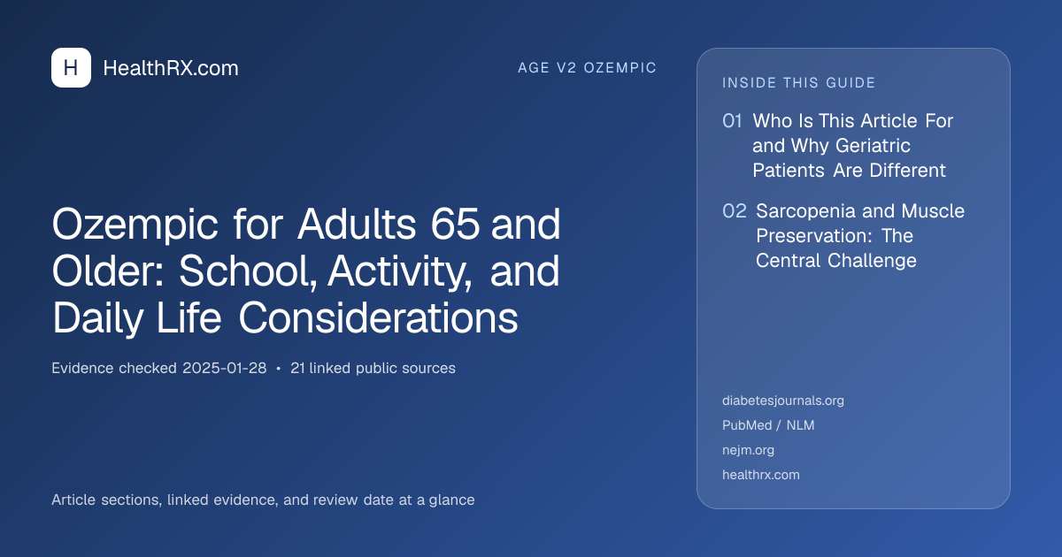 Evidence overview for Ozempic for Adults 65 and Older: School, Activity, and Daily Life Considerations