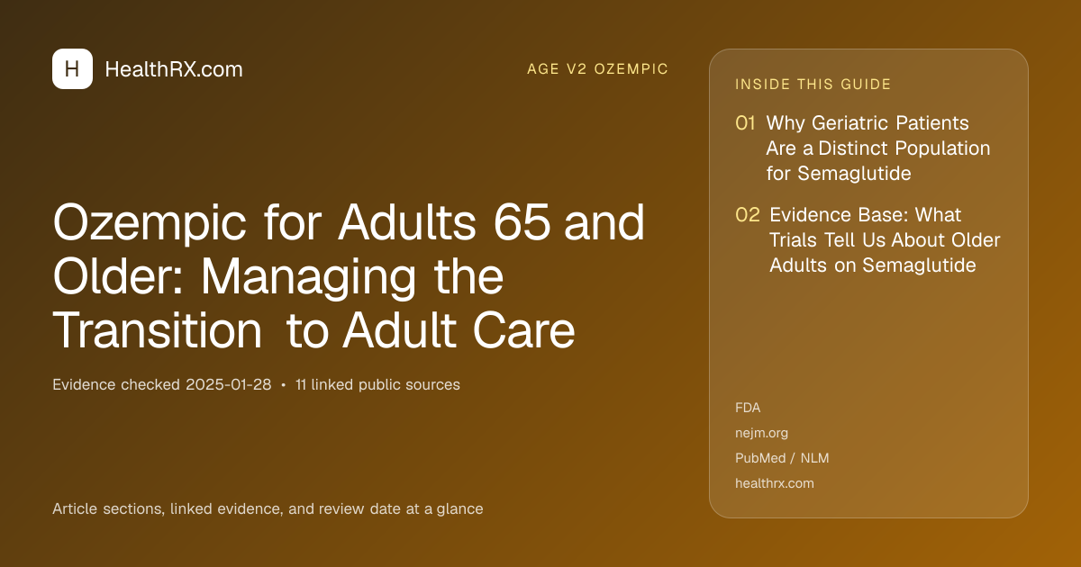Evidence overview for Ozempic for Adults 65 and Older: Managing the Transition to Adult Care