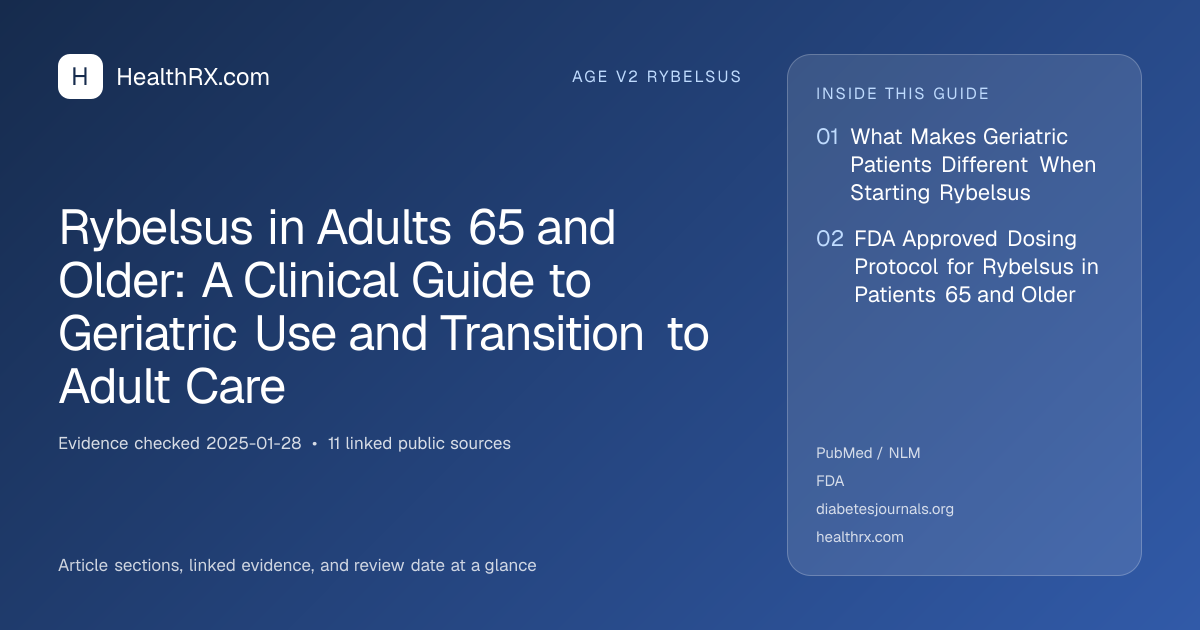Evidence overview for Rybelsus in Adults 65 and Older: A Clinical Guide to Geriatric Use and Transition to Adult Care