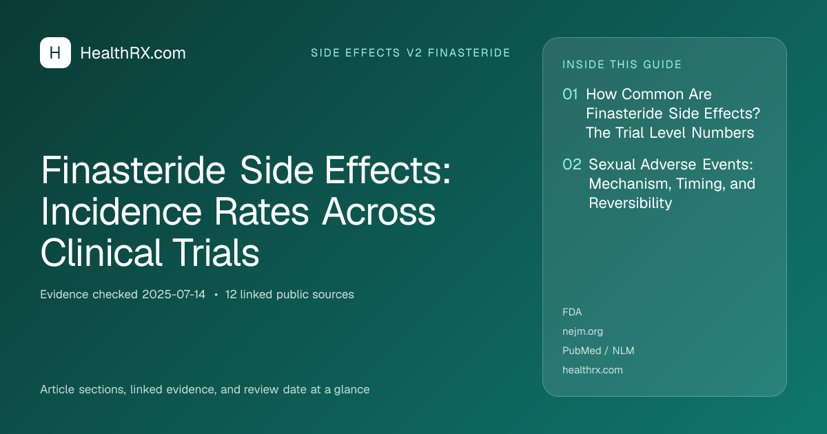 Evidence overview for Finasteride Side Effects: Incidence Rates Across Clinical Trials