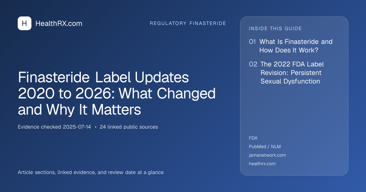 Evidence overview for Finasteride Label Updates 2020 to 2026: What Changed and Why It Matters