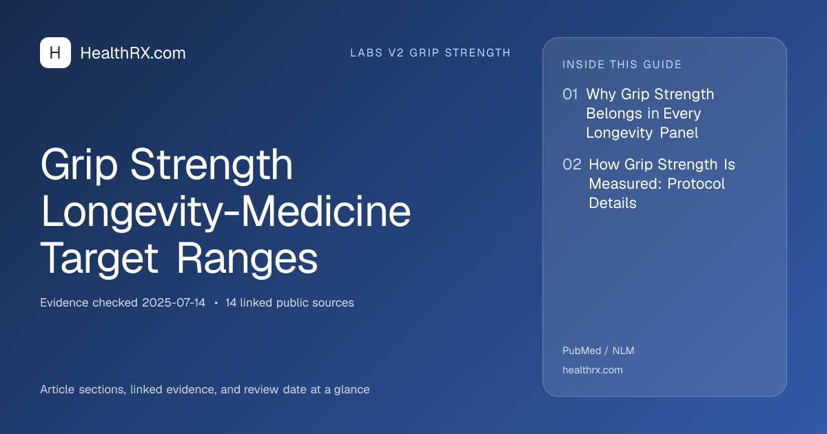 Evidence overview for Grip Strength Longevity-Medicine Target Ranges