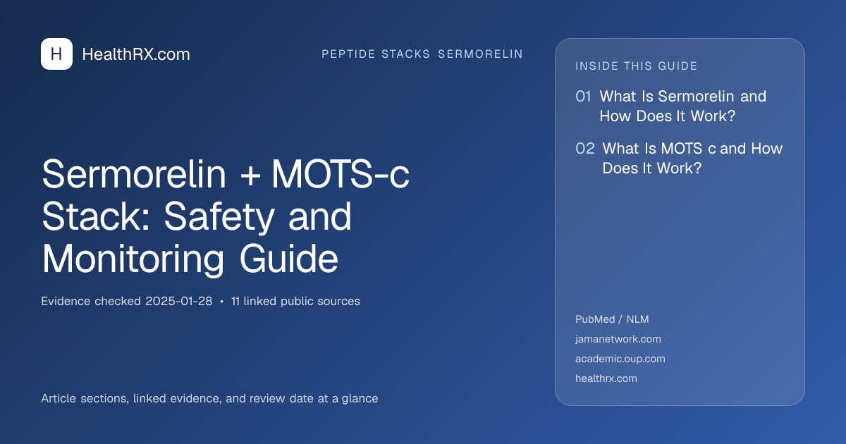 Evidence overview for Sermorelin + MOTS-c Stack: Safety and Monitoring Guide