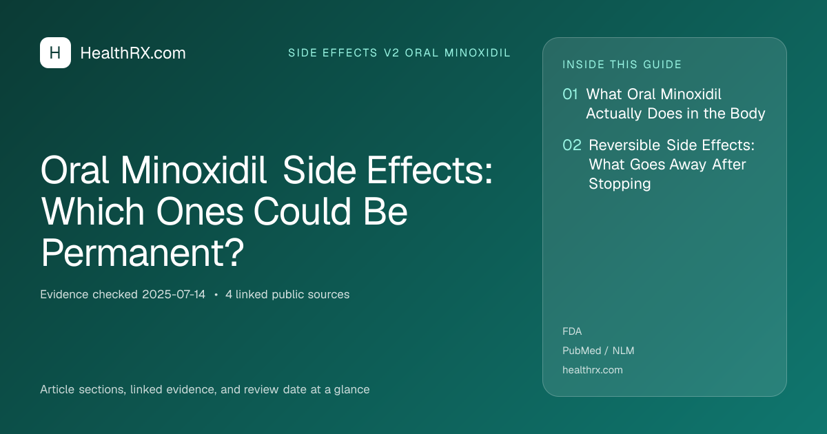 Evidence overview for Oral Minoxidil Side Effects: Which Ones Could Be Permanent?
