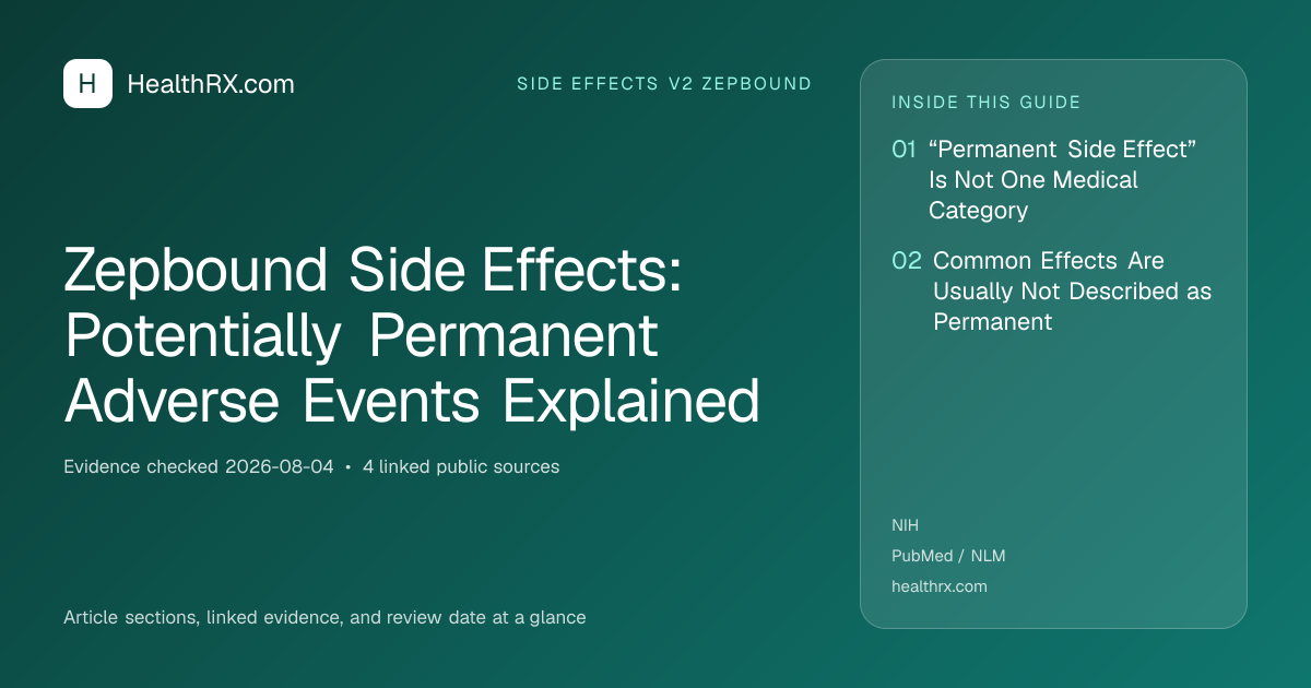Evidence overview for Zepbound Side Effects: Potentially Permanent Adverse Events Explained