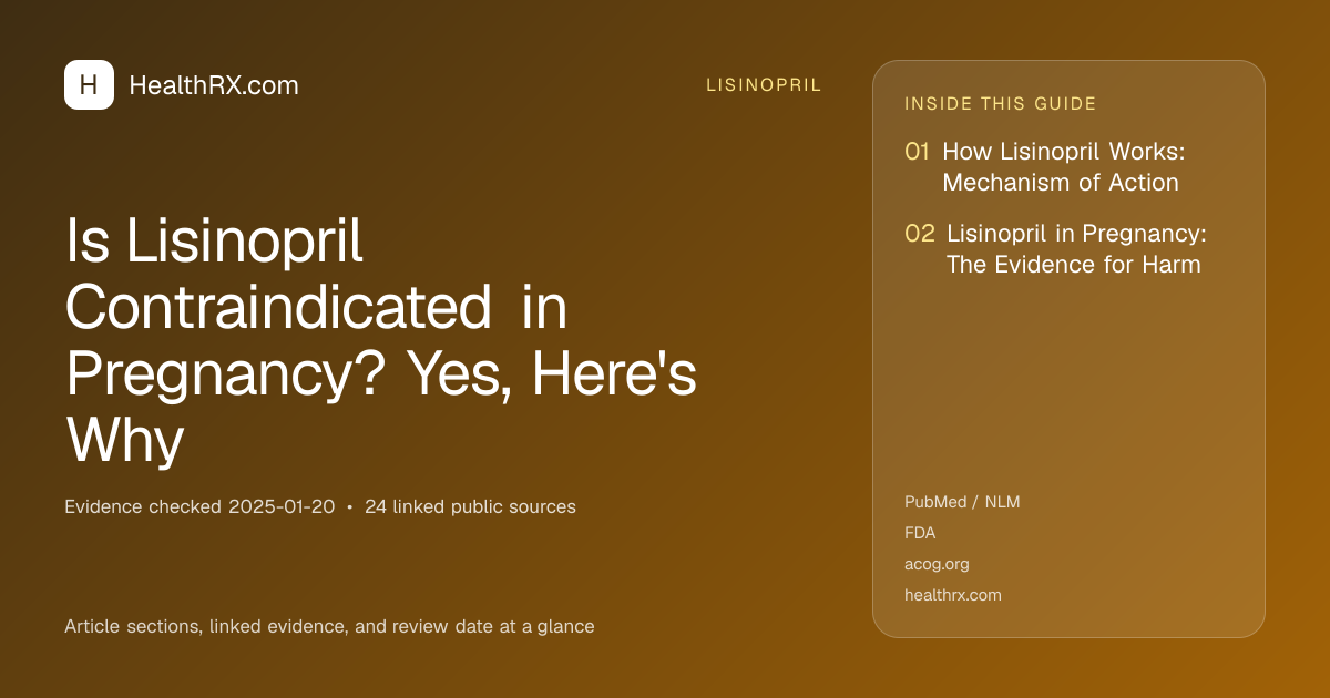 Evidence overview for Is Lisinopril Contraindicated in Pregnancy? Yes, Here's Why