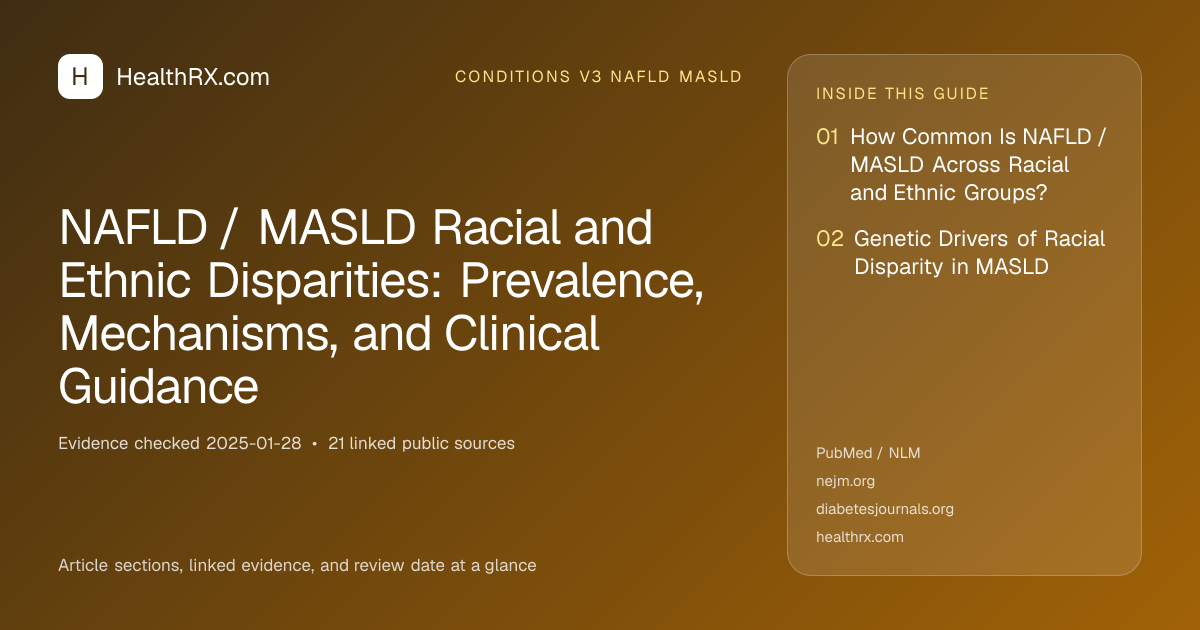 Evidence overview for NAFLD / MASLD Racial and Ethnic Disparities: Prevalence, Mechanisms, and Clinical Guidance