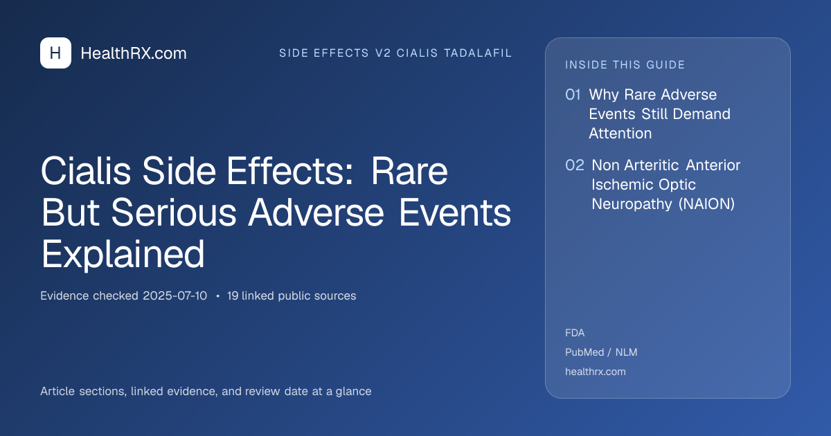 Evidence overview for Cialis Side Effects: Rare But Serious Adverse Events Explained