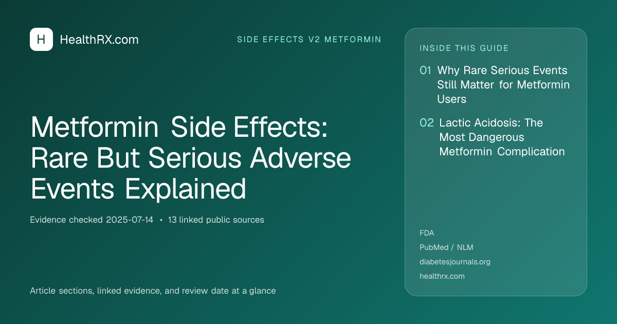 Evidence overview for Metformin Side Effects: Rare But Serious Adverse Events Explained