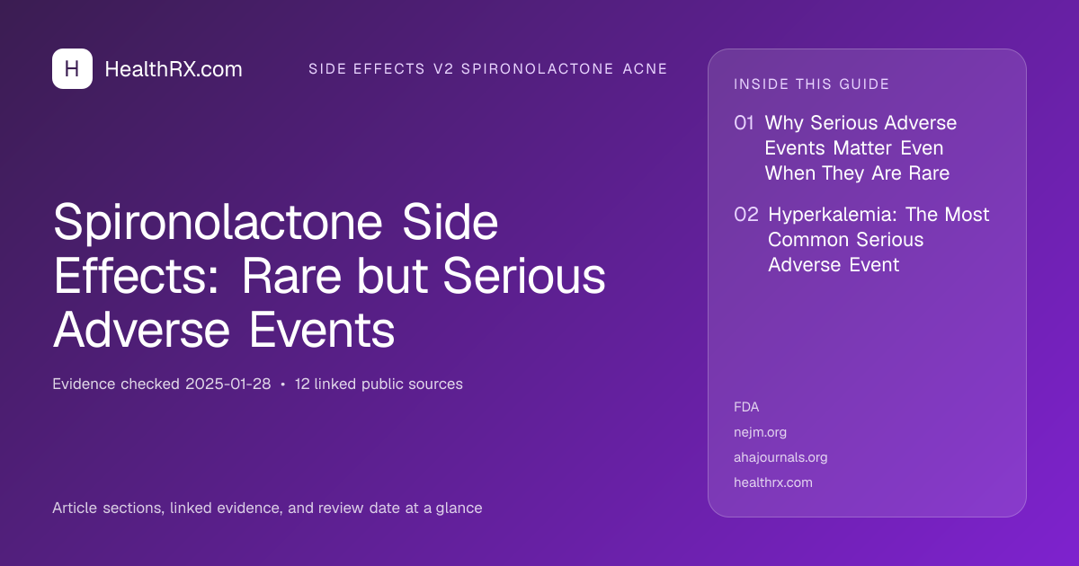 Evidence overview for Spironolactone Side Effects: Rare but Serious Adverse Events