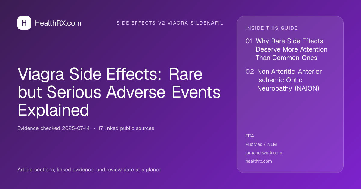 Evidence overview for Viagra Side Effects: Rare but Serious Adverse Events Explained