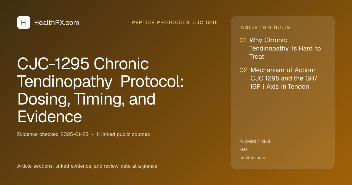 Evidence overview for CJC-1295 Chronic Tendinopathy Protocol: Dosing, Timing, and Evidence