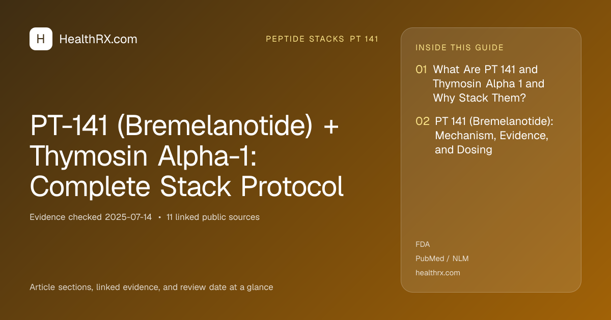 Evidence overview for PT-141 (Bremelanotide) + Thymosin Alpha-1: Complete Stack Protocol