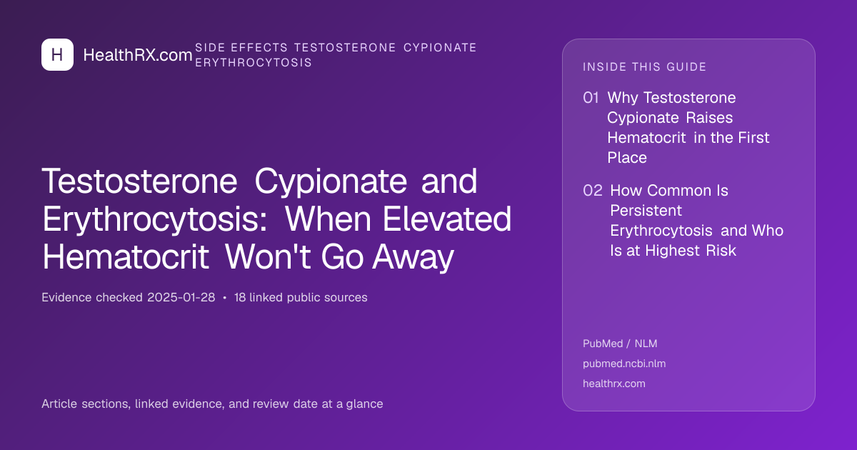 Evidence overview for Testosterone Cypionate and Erythrocytosis: When Elevated Hematocrit Won't Go Away