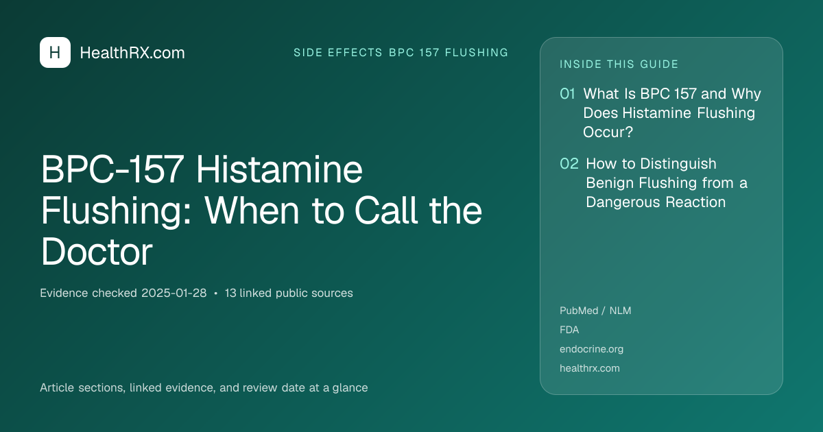 Evidence overview for BPC-157 Histamine Flushing: When to Call the Doctor