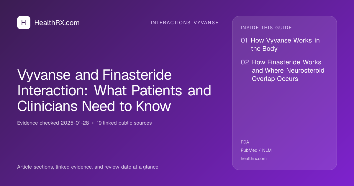 Evidence overview for interactions vyvanse: Vyvanse and Finasteride Interaction: What Patients and Clinicians Need to Know
