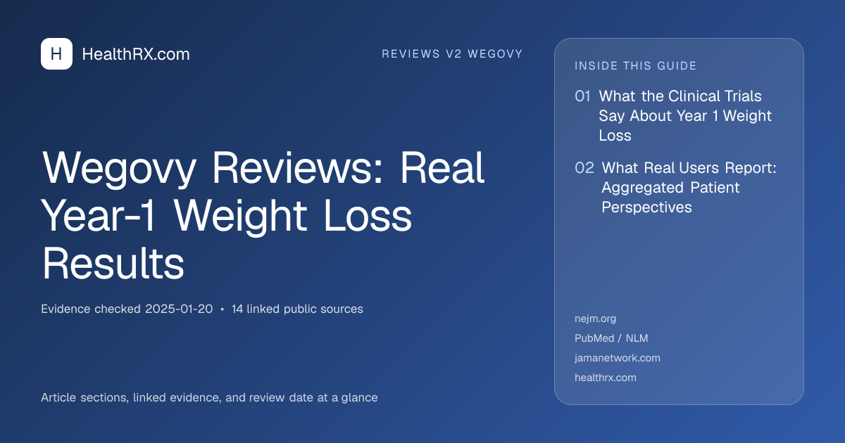 Evidence overview for Wegovy Reviews: Real Year-1 Weight Loss Results