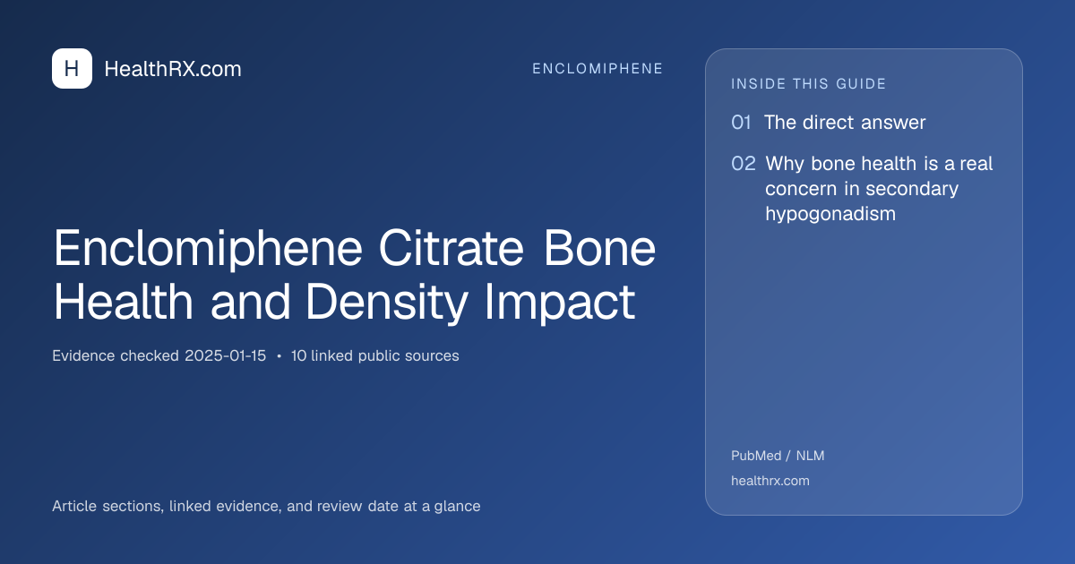 Evidence overview for Enclomiphene Citrate Bone Health and Density Impact