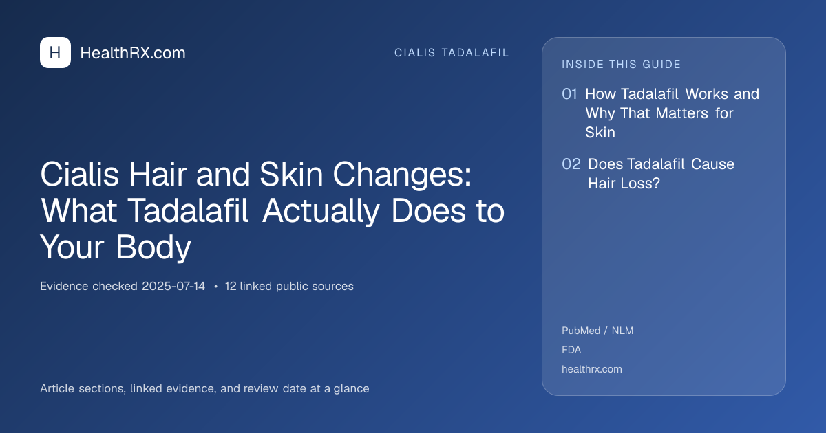 Evidence overview for cialis tadalafil: Cialis Hair and Skin Changes: What Tadalafil Actually Does to Your Body