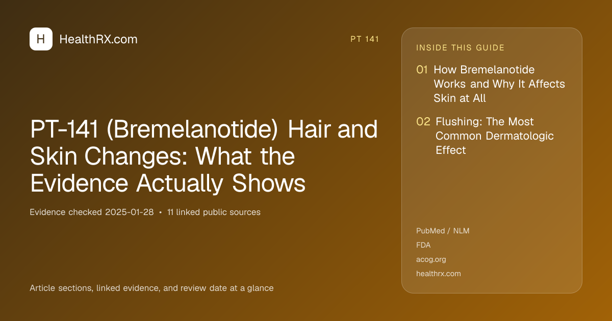 Evidence overview for pt 141: PT-141 (Bremelanotide) Hair and Skin Changes: What the Evidence Actually Shows