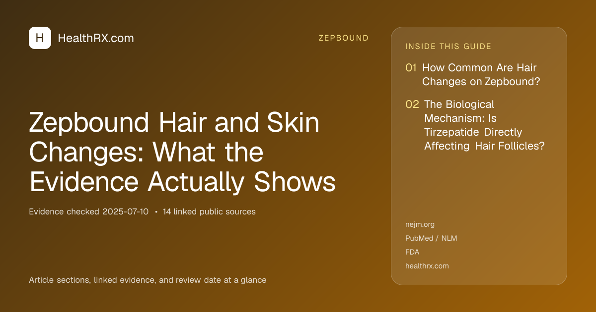 Evidence overview for Zepbound Hair and Skin Changes: What the Evidence Actually Shows