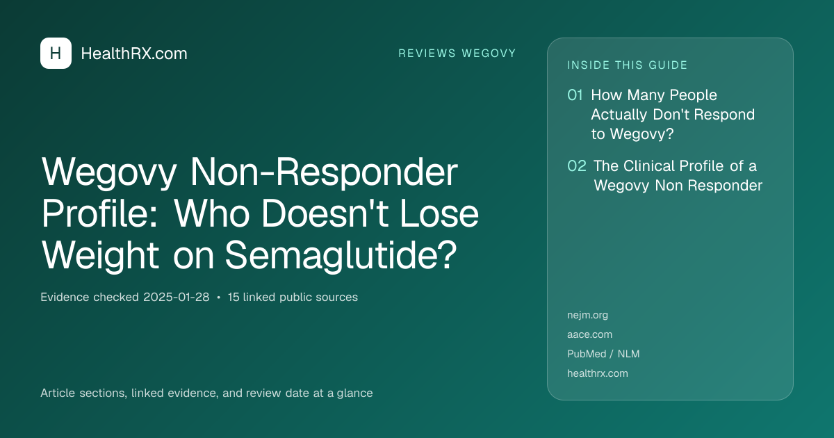 Evidence overview for Wegovy Non-Responder Profile: Who Doesn't Lose Weight on Semaglutide?