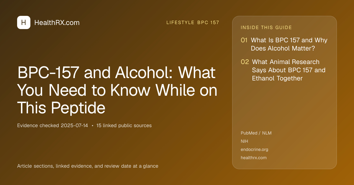 Evidence overview for BPC-157 and Alcohol: What You Need to Know While on This Peptide