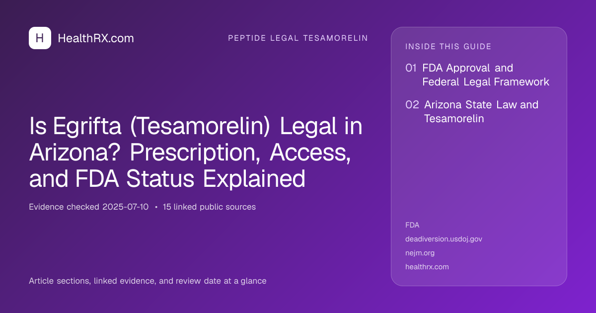 Evidence overview for Is Egrifta (Tesamorelin) Legal in Arizona? Prescription, Access, and FDA Status Explained