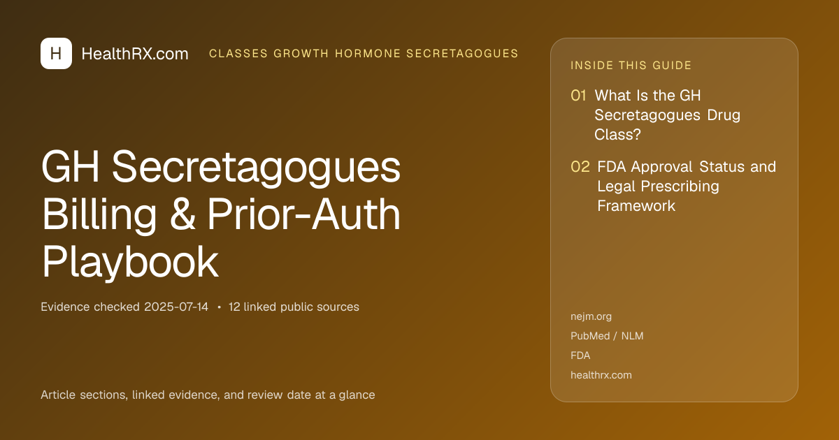 Evidence overview for GH Secretagogues Billing & Prior-Auth Playbook