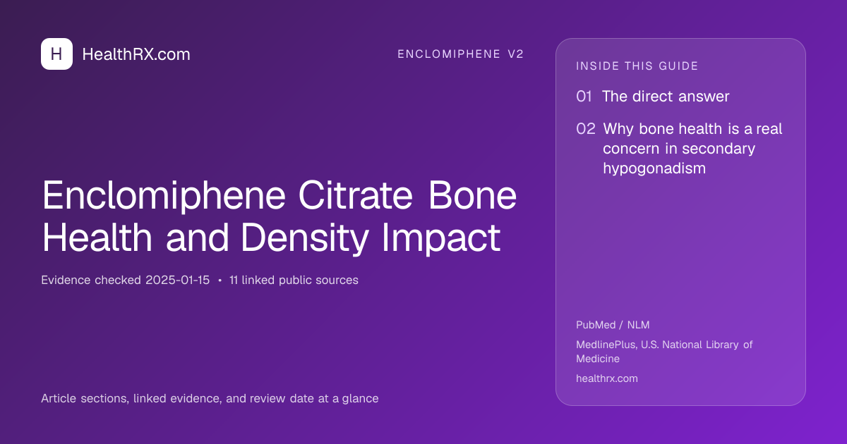 Evidence overview for Enclomiphene Citrate Bone Health and Density Impact