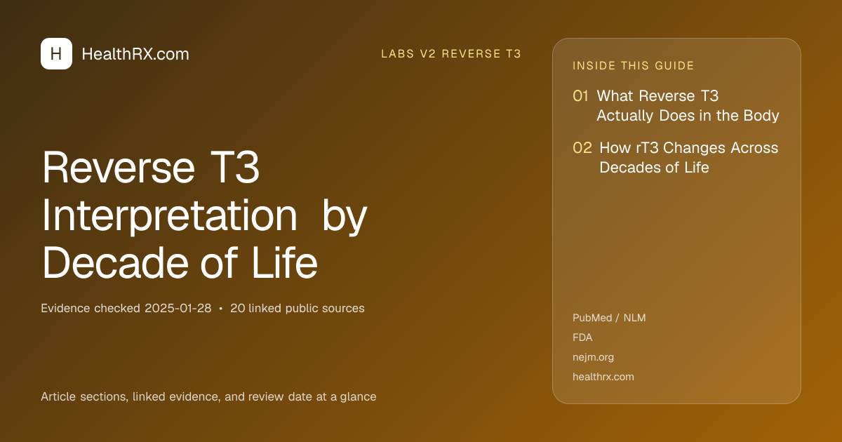 Evidence overview for Reverse T3 Interpretation by Decade of Life