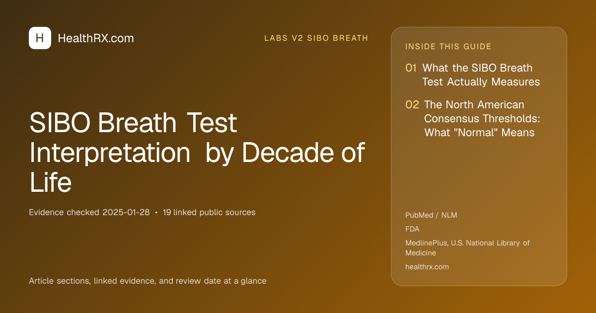 Evidence overview for SIBO Breath Test Interpretation by Decade of Life