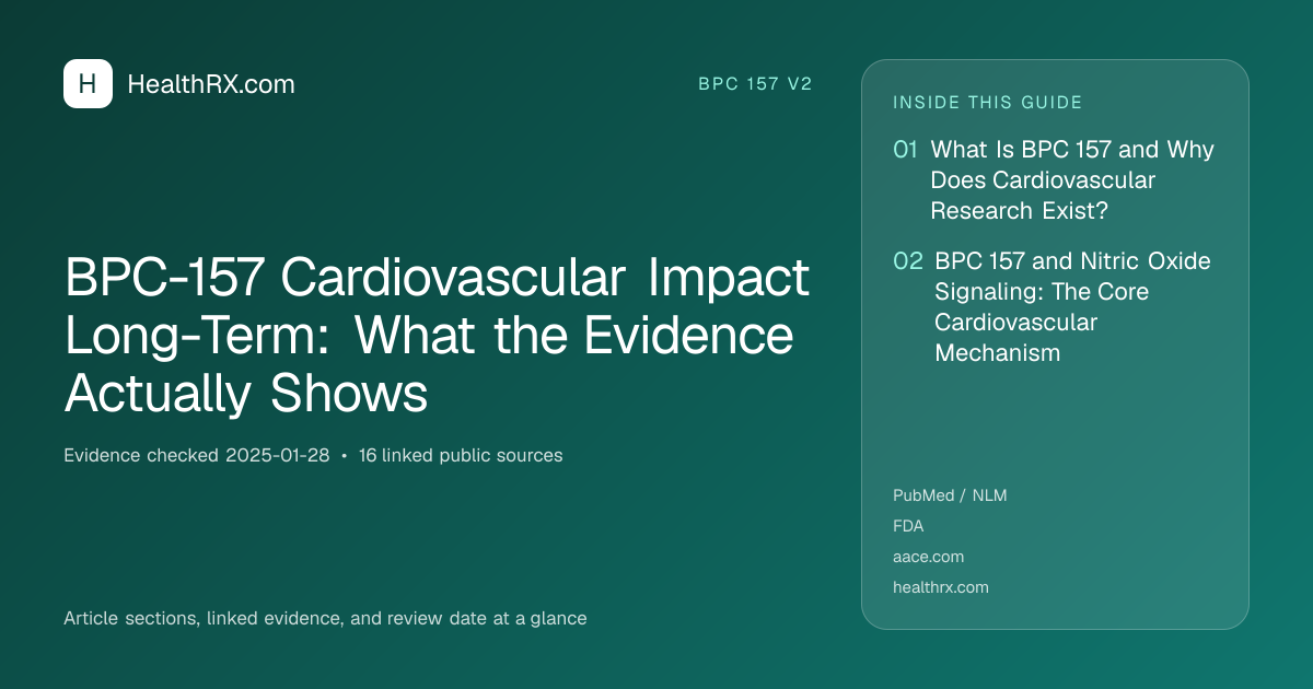 Evidence overview for BPC-157 Cardiovascular Impact Long-Term: What the Evidence Actually Shows