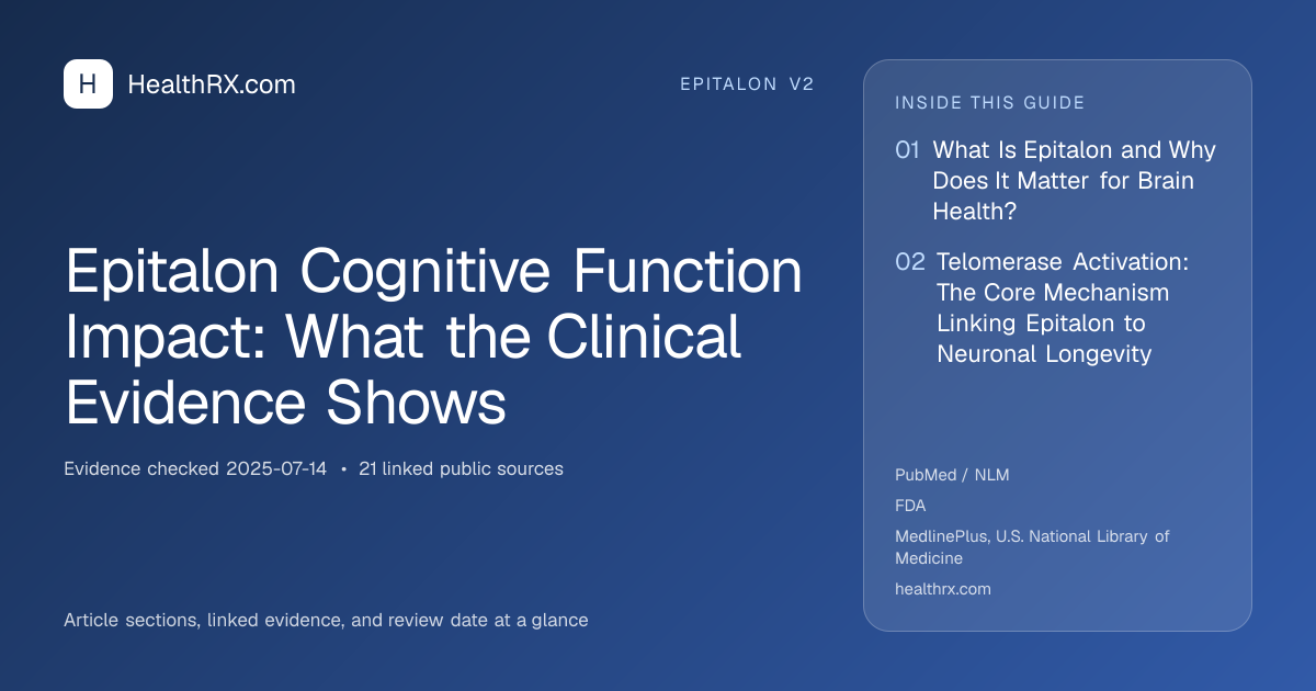 Evidence overview for Epitalon Cognitive Function Impact: What the Clinical Evidence Shows