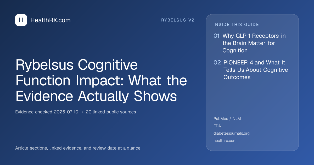 Evidence overview for Rybelsus Cognitive Function Impact: What the Evidence Actually Shows