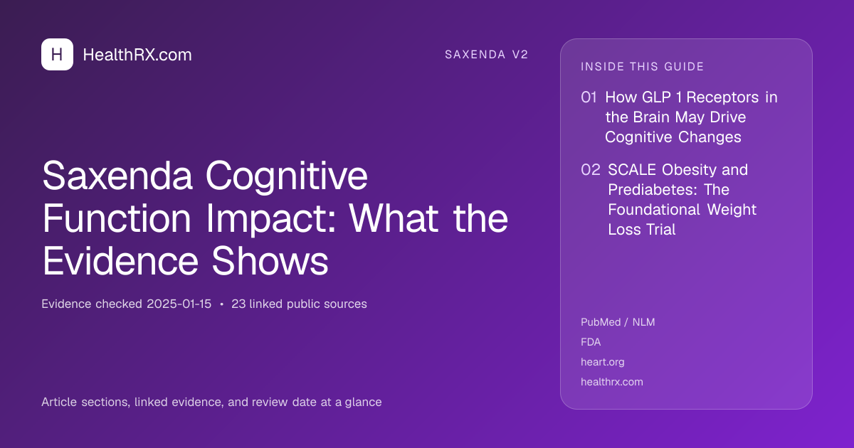 Evidence overview for Saxenda Cognitive Function Impact: What the Evidence Shows
