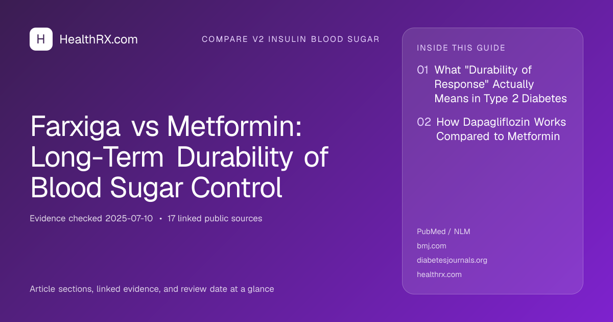 Evidence overview for Farxiga vs Metformin: Long-Term Durability of Blood Sugar Control