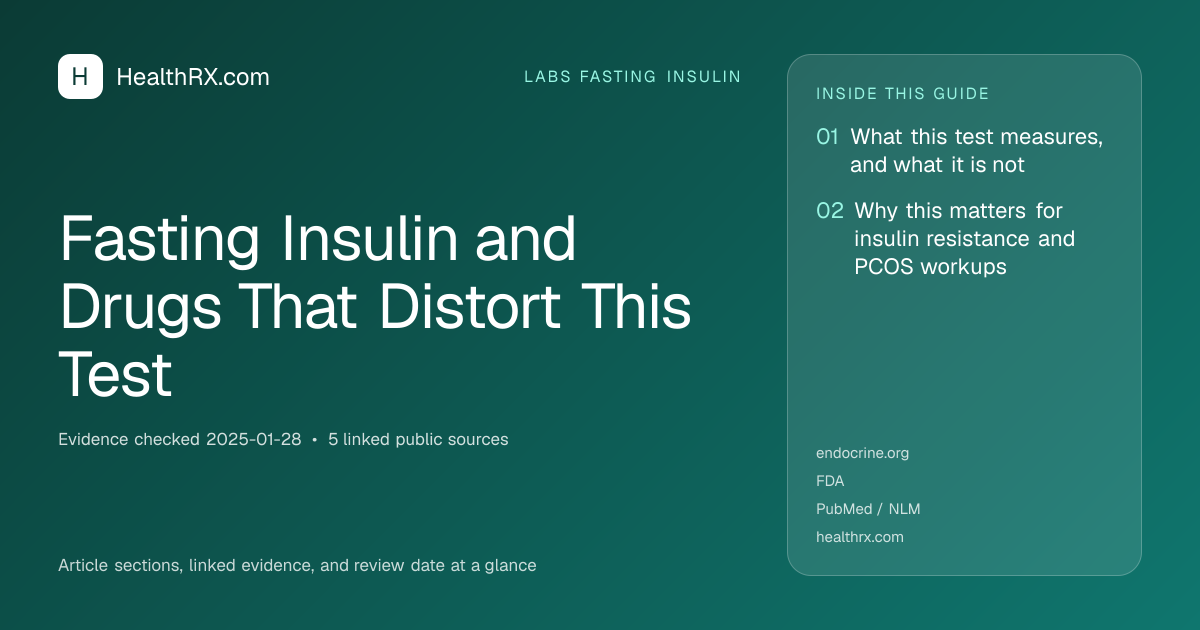 Evidence overview for Fasting Insulin and Drugs That Distort This Test