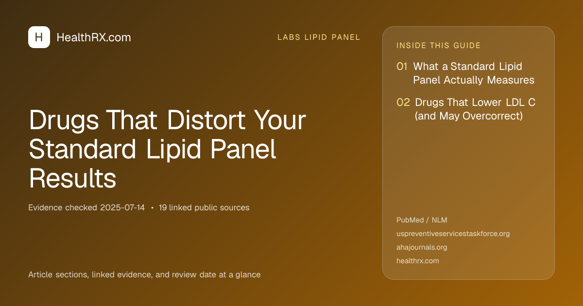 Evidence overview for Drugs That Distort Your Standard Lipid Panel Results