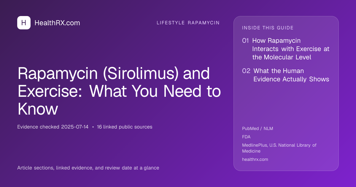 Evidence overview for Rapamycin (Sirolimus) and Exercise: What You Need to Know