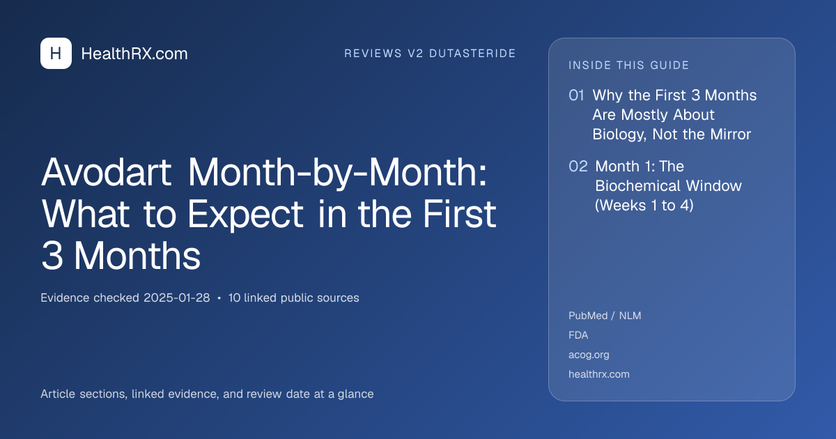 Evidence overview for reviews v2 dutasteride: Avodart Month-by-Month: What to Expect in the First 3 Months