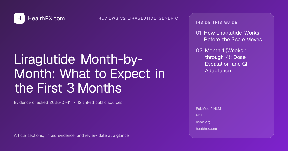 Evidence overview for Liraglutide Month-by-Month: What to Expect in the First 3 Months