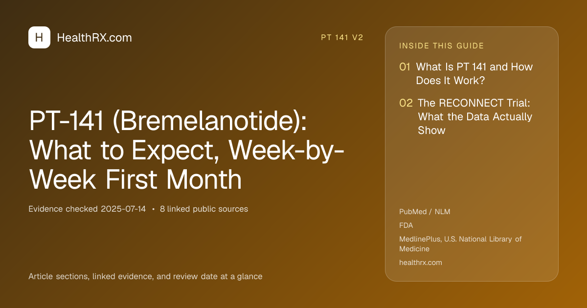 Evidence overview for PT-141 (Bremelanotide): What to Expect, Week-by-Week First Month