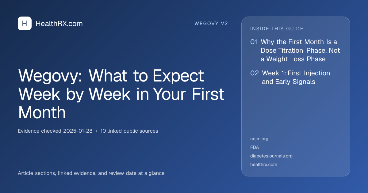 Evidence overview for Wegovy: What to Expect Week by Week in Your First Month