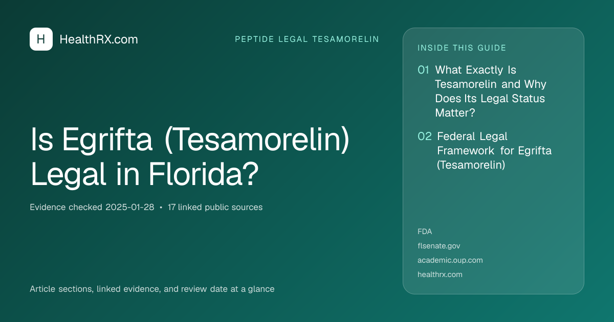 Evidence overview for Is Egrifta (Tesamorelin) Legal in Florida?